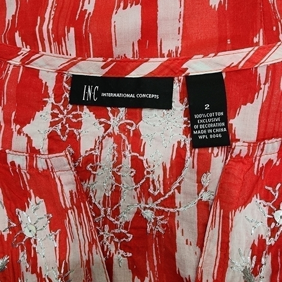 Inc International Concepts Patter Tunic Size 2 - Picture 8 of 11